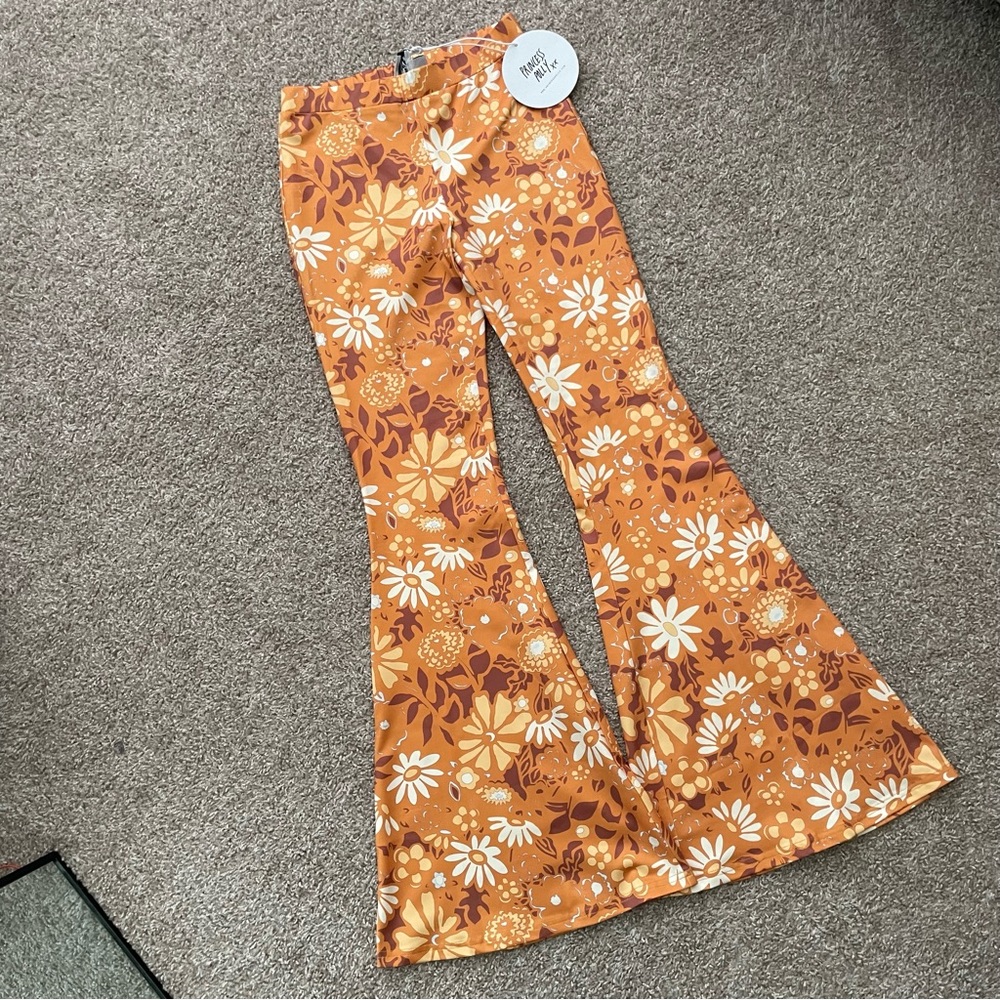 Retro floral flare pants - Picture 1 of 3